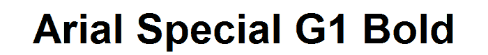 Arial Special G1 Bold font